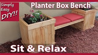 planter box garden bench