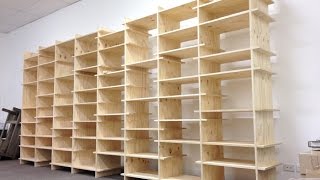 plywood storage shelves