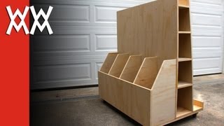 portable lumber storage cart