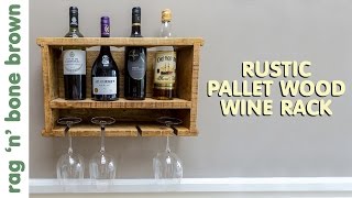 rustic wood wine rack