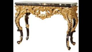 small gold console table
