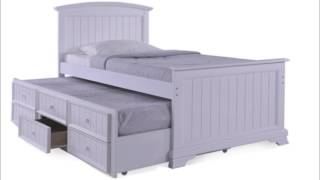 twin captains bed white