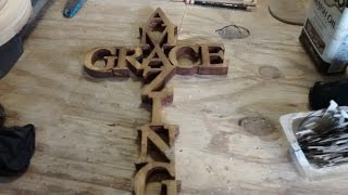 unfinished wood cross patterns