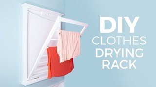 wall mounted clothes drying rack plans