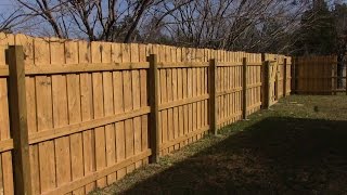wood fence construction