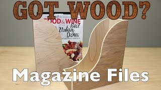 wood magazine holder