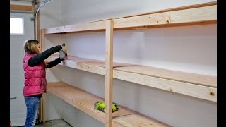 wood shelving plans for a garage