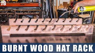 wooden baseball hat rack