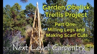 wooden garden obelisk 2m