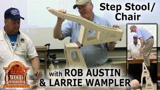 wooden kitchen step stool chair