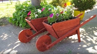 wooden wheelbarrow planter argos
