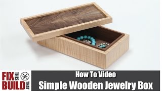 easy wood jewelry box plans