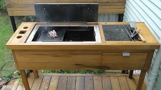 how to build a grill island out of wood