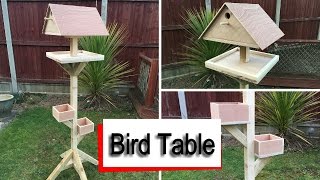 how to make a bird table plans