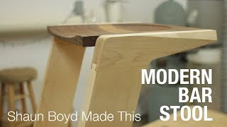 modern wood stool