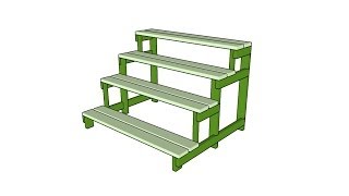 outdoor wooden plant stand plans