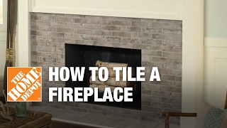 tiling over brick fireplace surround and hearth