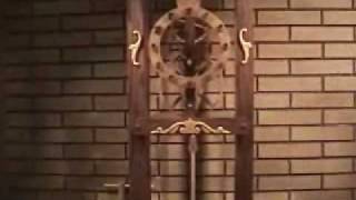 wooden grandfather clock